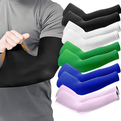 Ice Silk Arm Sleeves, 5 Pairs Sun-Resistant Cooling Arm Sleeves, Sports Arm Sleeves for Outdoor Protective Sports, Fishing, Golf, Gym Accessories, Home Gym Equipment, Compression Sleeves, Arm Guard, Sun Protection